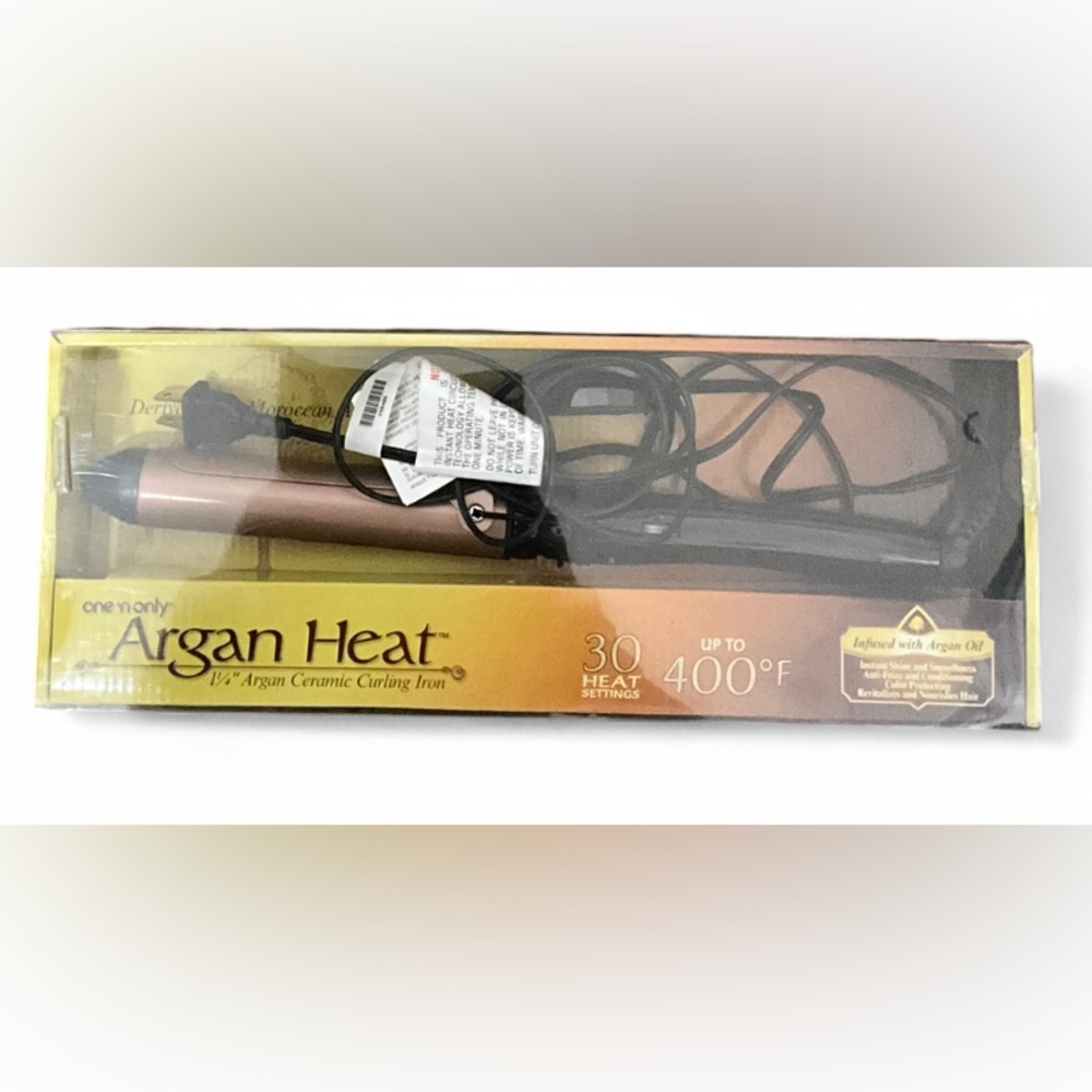 One ‘n Only Argan Heat 1.25” Curling Iron | Professional Ceramic Barrel Hair Cur